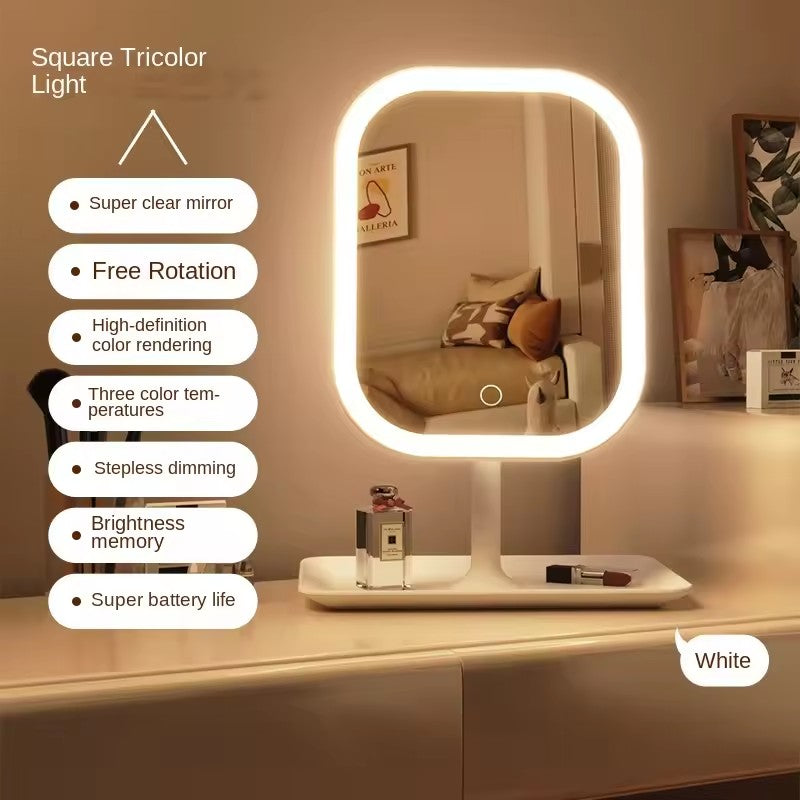 LED Vanity Mirror with Lights – Touch Control, 3 Light Colors for Perfect Makeup Application