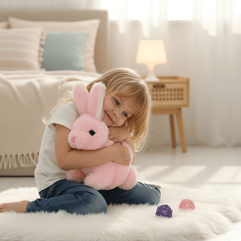 Plush Bunny Toy Realistic Soft Stuffed Rabbit Companion