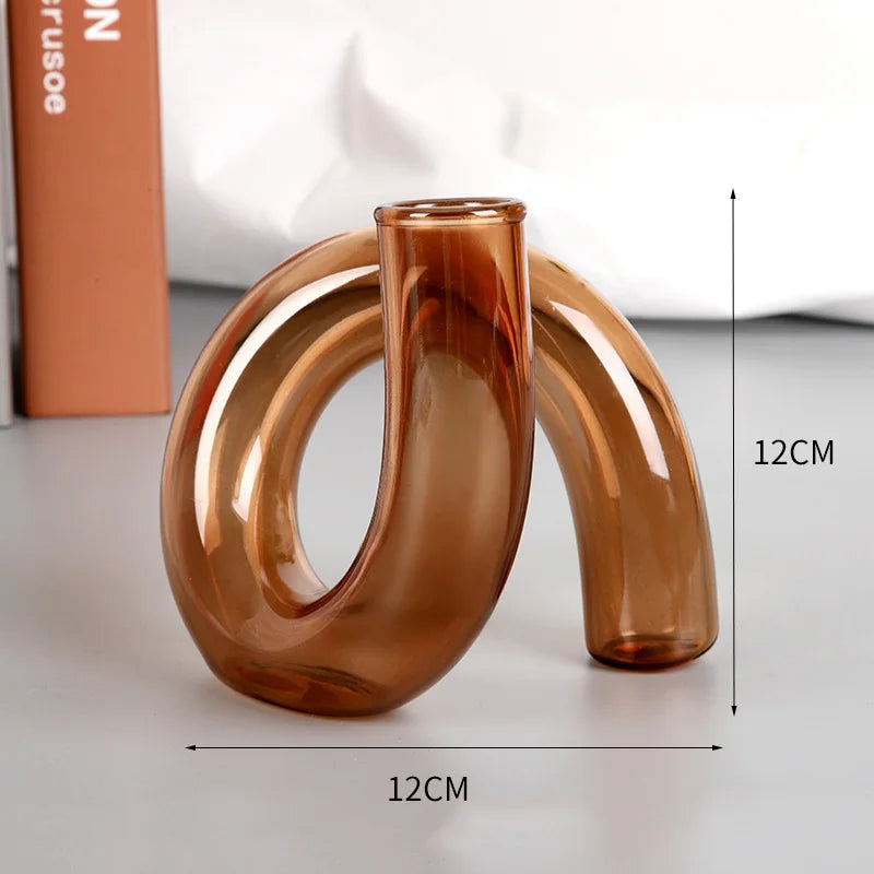 Curved Glass Vase | Modern Wave Design