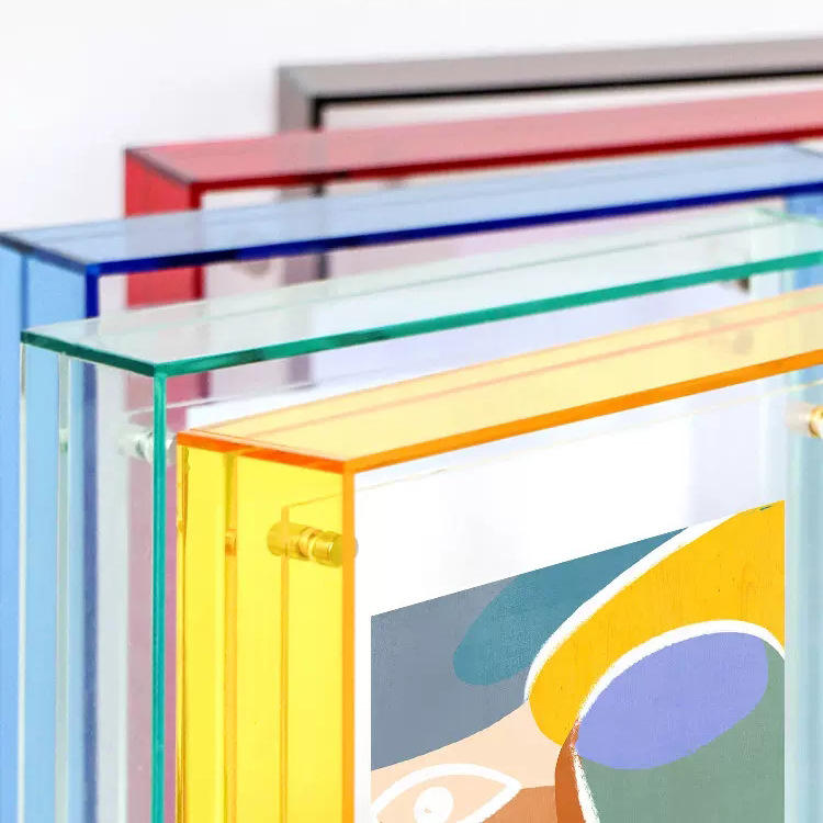 Vibrant Acrylic Display Frame – Contemporary Coloured Picture Holder