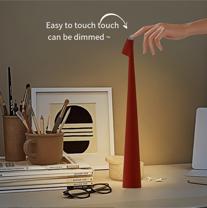 Wireless LED Table Lamp with Touch Dimming – Portable Cordless Bedside or Desk Lamp for Modern Home Decor