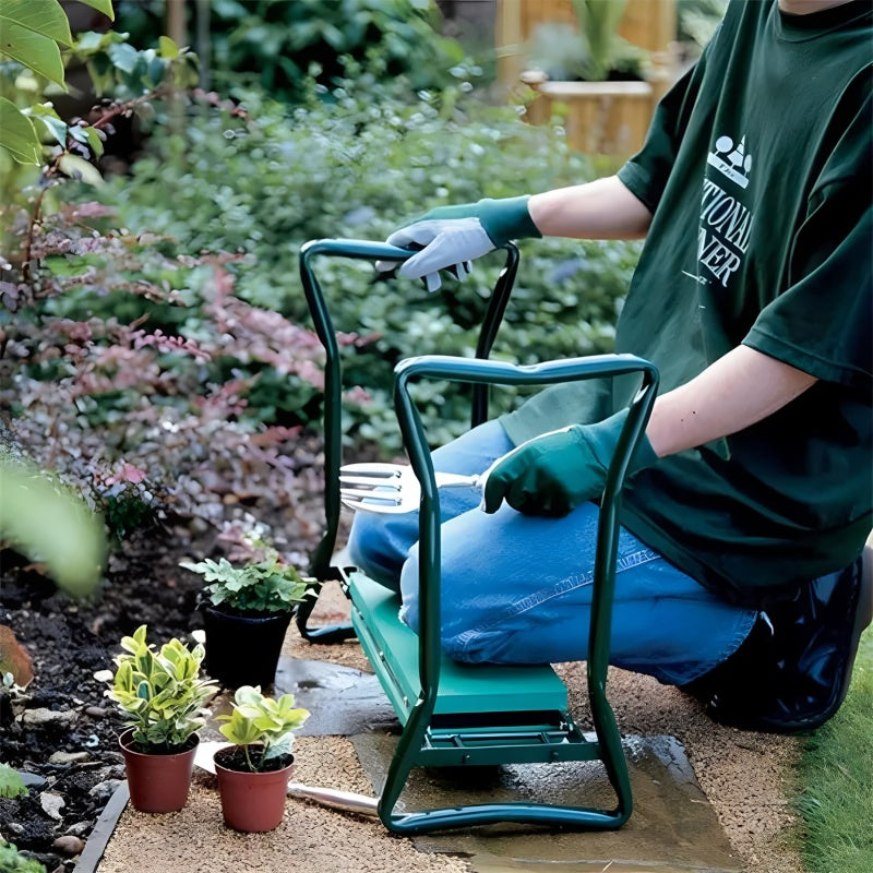 Heavy Duty Upgraded Garden Thicken Seat Padded Kneeling Stool Indoor Outdoor 150KG Load Portable Folding