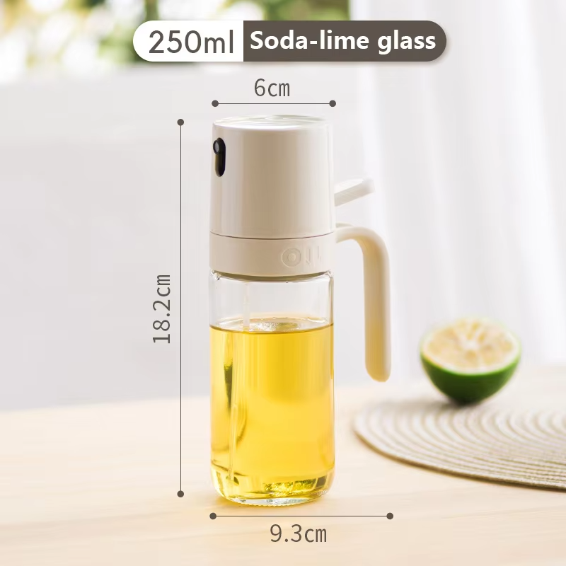 GourmetSpray – Elegant 250ml Borosilicate Glass Oil Spray Bottle for Healthy Cooking
