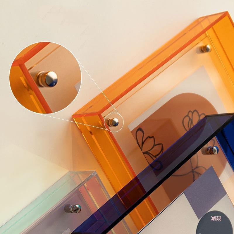 Vibrant Acrylic Display Frame – Contemporary Coloured Picture Holder