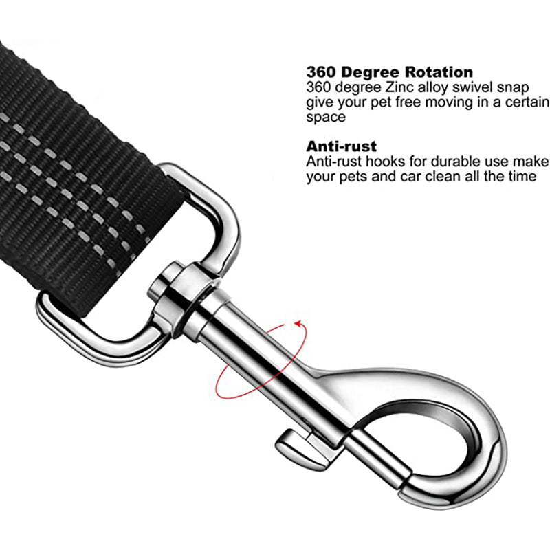 Dog Seat Belt | Adjustable Car Harness with 360° Rotation