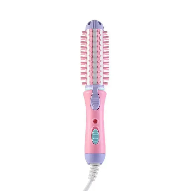 Mini Curling Iron Brush, Mini Hair Straightener Brush, Tourmaline Ceramic Travel Size Hair Curler