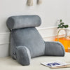 Supportive Reading Pillow with Arms – Plush Crystal Velvet Back Cushion for Bed, Sofa & Office Comfort