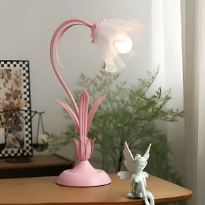 French Antique-Style Table Lamp – Decorative Flower Design Lamp for Bedroom & Living Room
