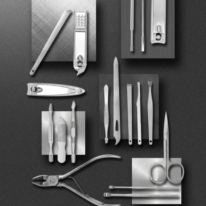 LuxeTools 19-Piece Professional Stainless Steel Manicure & Pedicure Set