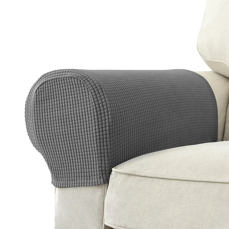 2-Piece Stretch Armrest Covers – Waterproof Quilted Sofa Arm Protectors