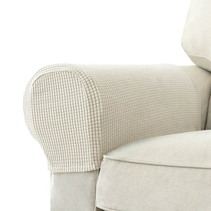 2-Piece Stretch Armrest Covers – Waterproof Quilted Sofa Arm Protectors