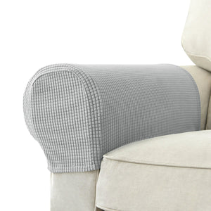 2-Piece Stretch Armrest Covers – Waterproof Quilted Sofa Arm Protectors