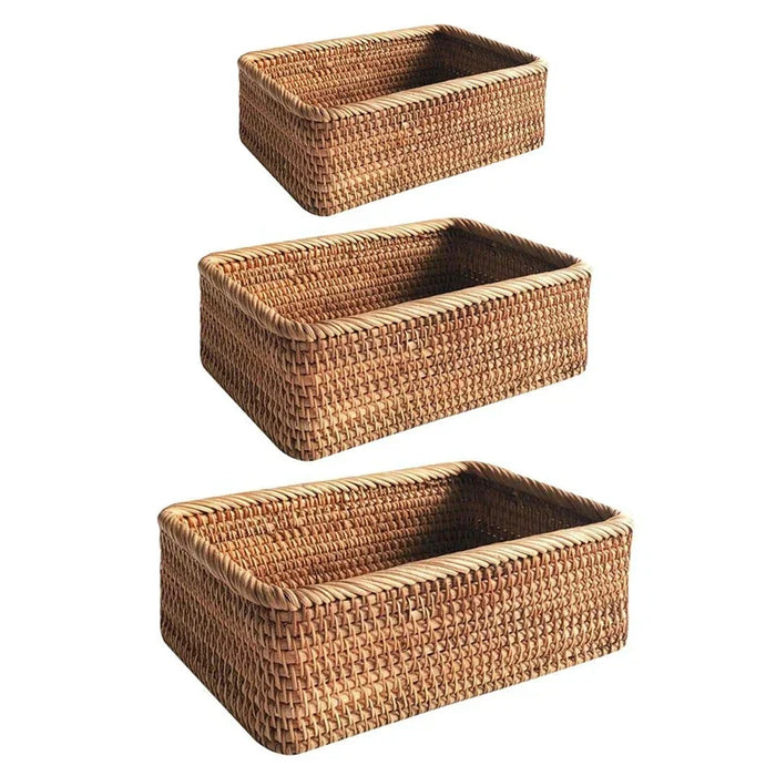 WillowFrame Hand-Woven Rattan Storage Basket