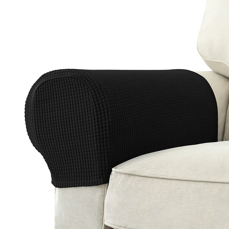 2-Piece Stretch Armrest Covers – Waterproof Quilted Sofa Arm Protectors