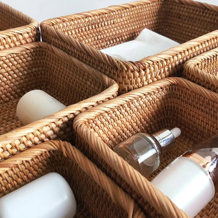 WillowFrame Hand-Woven Rattan Storage Basket