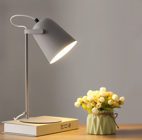 Nordic Macaron Color Creative Iron Bucket Design Light Table Lamp