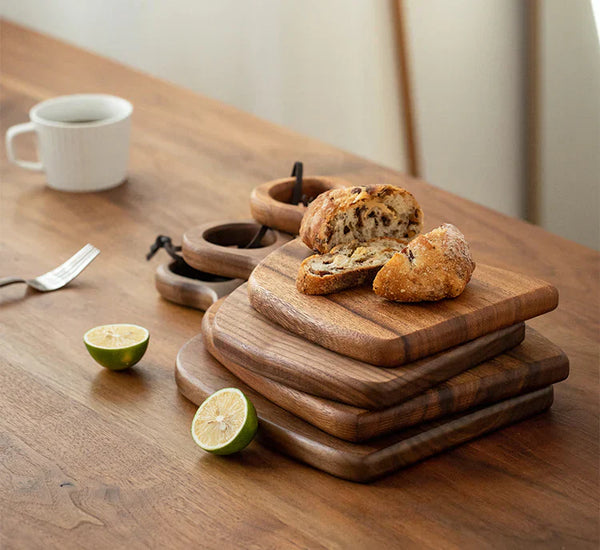 NutriCraft – Luxury Walnut Cutting Board with Double-Sided Functionality for Kitchen and Presentation