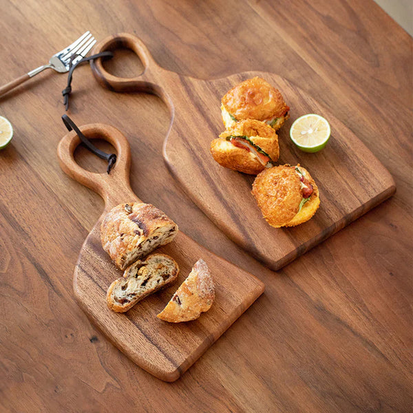 NutriCraft – Luxury Walnut Cutting Board with Double-Sided Functionality for Kitchen and Presentation