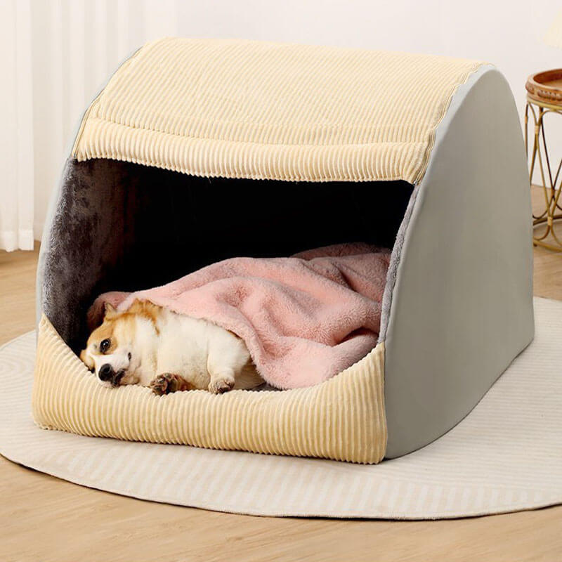 Spacious & Cozy Dog Bed Flannel Plush Durable Design