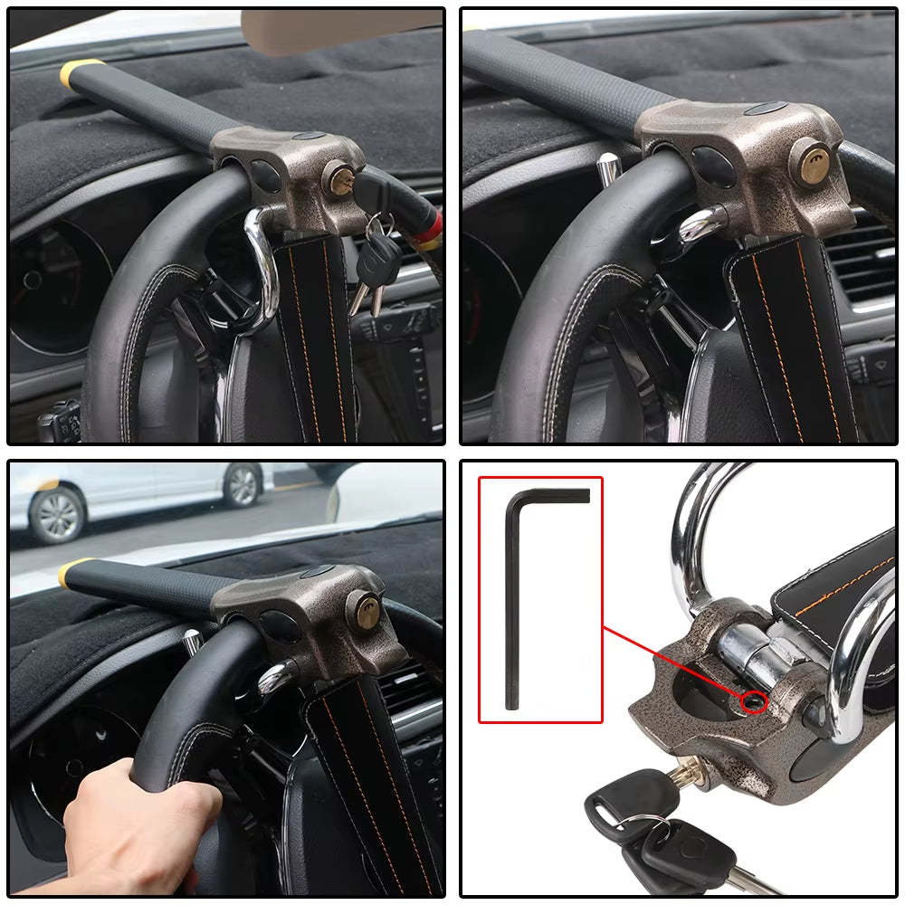 Powerful Car Steering Wheel Lock Bar