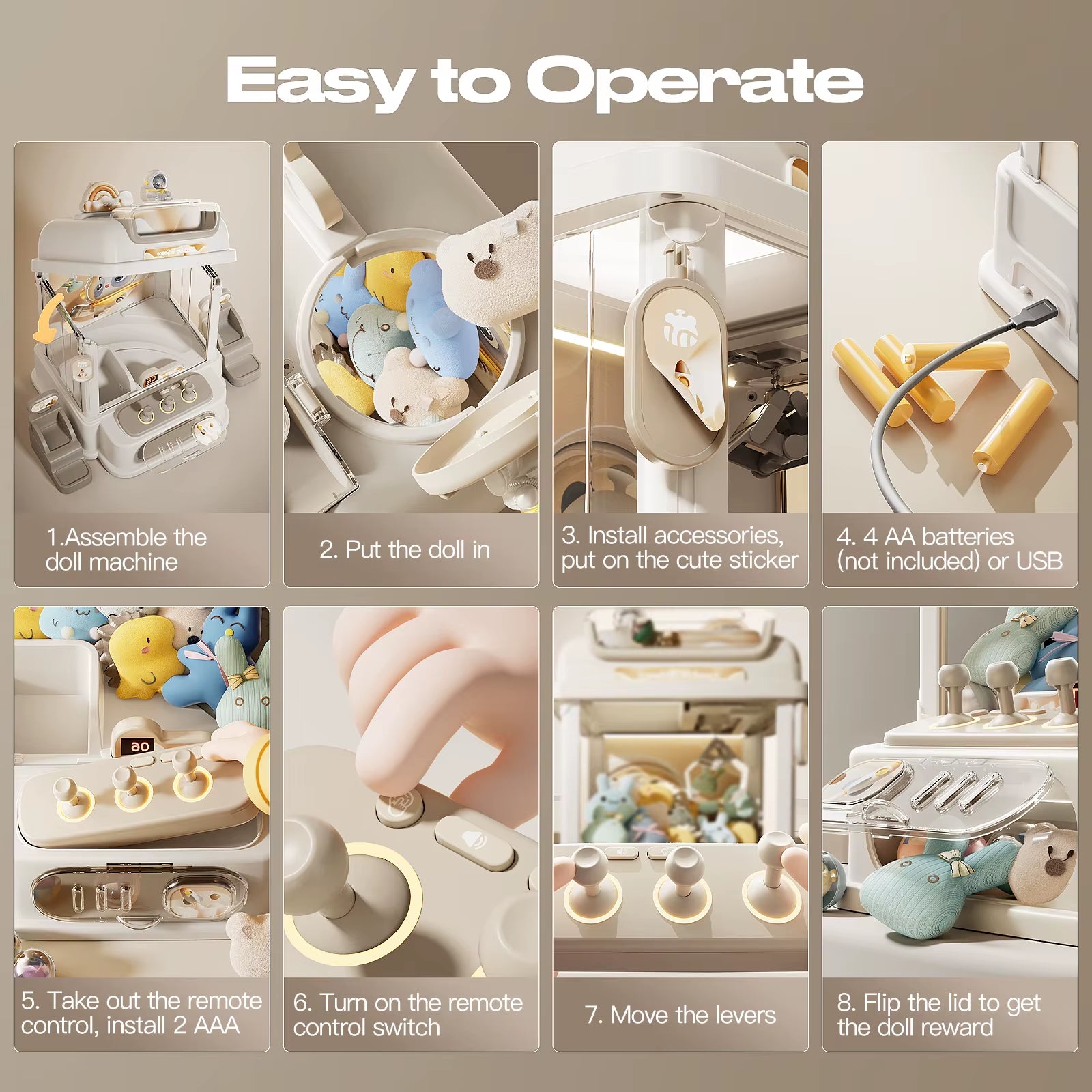 Children's Mini Claw Machine - Fun Toy Crane Game for Kids