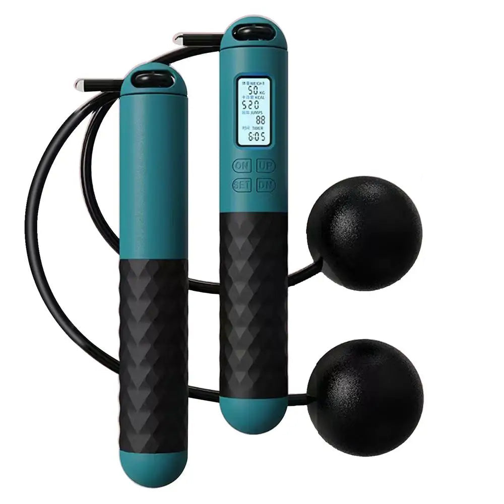 Weighted Cordless Jump Rope with Counter – Smart Fitness Skipping Rope for Home Workouts