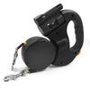 Dual Dog Leash with Flashlight & Waste Bag