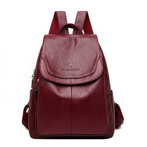 Anti theft Mini Leather Backpack for Women