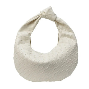 Handbag Vegan Leather Woven Shoulder Bag