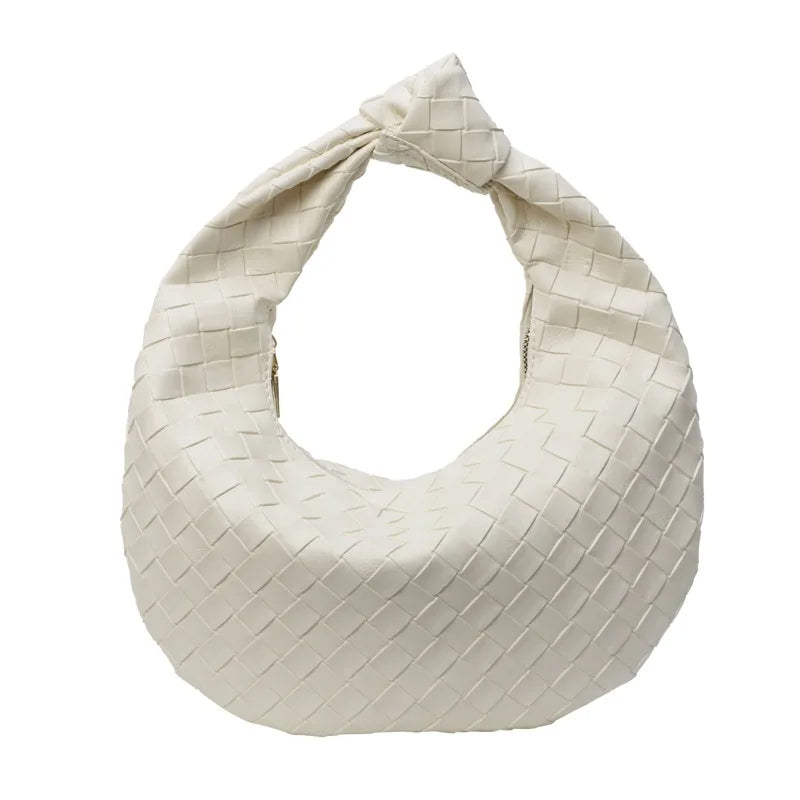 Handbag Vegan Leather Woven Shoulder Bag