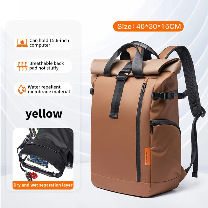 Men Waterproof Travel Bag - Business Computer Backpack