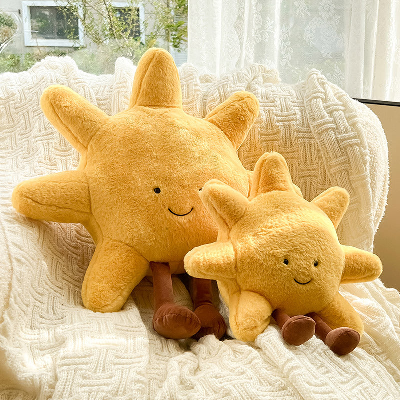 Sun and Moon Plush Pillow | Soft Velvet Cushion for Bedroom & Nursery