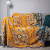 Reversible Nordic Floral Throw Blanket – Stylish Scandinavian Home Blanket in 100% Cotton