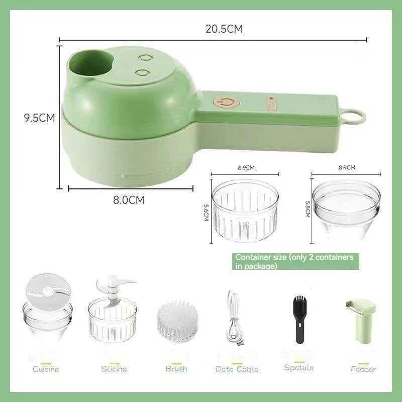 4 In1 Portable Multifunctional Electric Vegetable Cutter