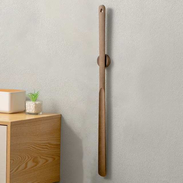Long Wooden Shoehorn – Magnetic & Easy to Reach