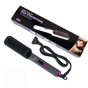 Electric Heat Comb Straightener Curler