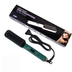 Electric Heat Comb Straightener Curler