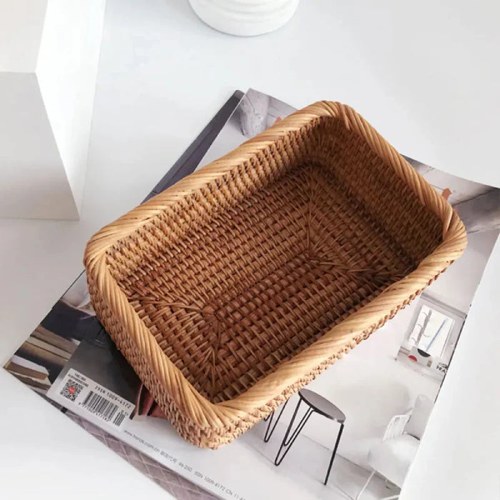 WillowFrame Hand-Woven Rattan Storage Basket