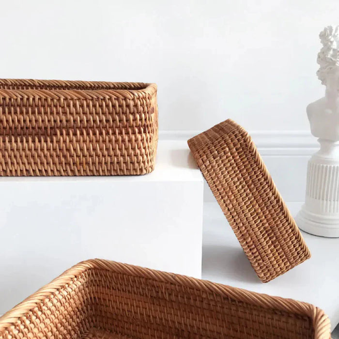 WillowFrame Hand-Woven Rattan Storage Basket