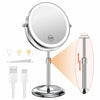 LED Makeup Mirror with Lights & 10X Zoom – Cordless & Adjustable