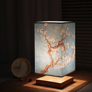 Japanese-Scandinavian Minimalist Table Lamp in Natural Bamboo and Wood – Ideal Bedside or Desk Lamp for Serene Interiors