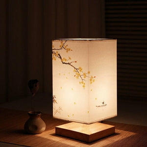 Japanese-Scandinavian Minimalist Table Lamp in Natural Bamboo and Wood – Ideal Bedside or Desk Lamp for Serene Interiors