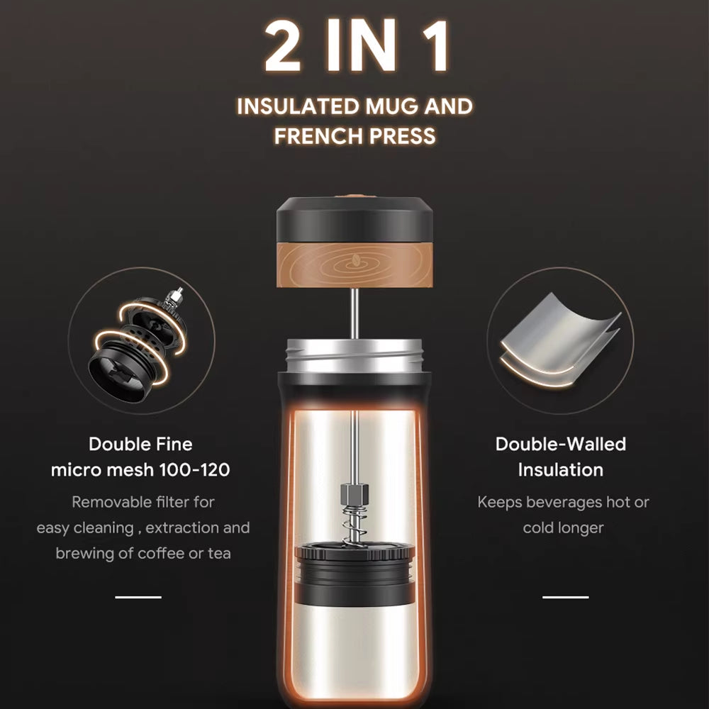 Portable French Press Coffee Maker