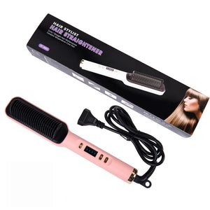 Electric Heat Comb Straightener Curler