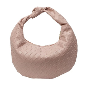 Handbag Vegan Leather Woven Shoulder Bag