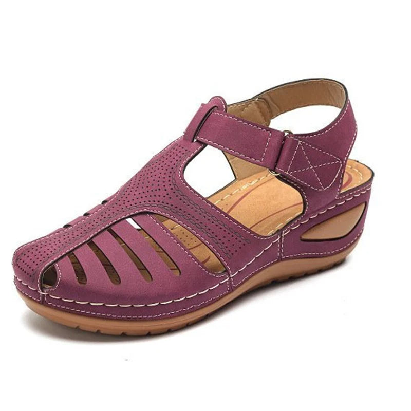 Airfleek Arch Support Wide Toe Box Closed Toe Sandals