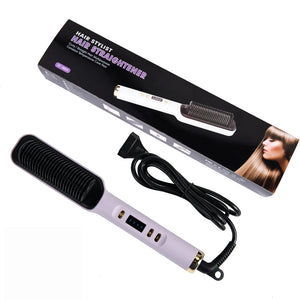 Electric Heat Comb Straightener Curler