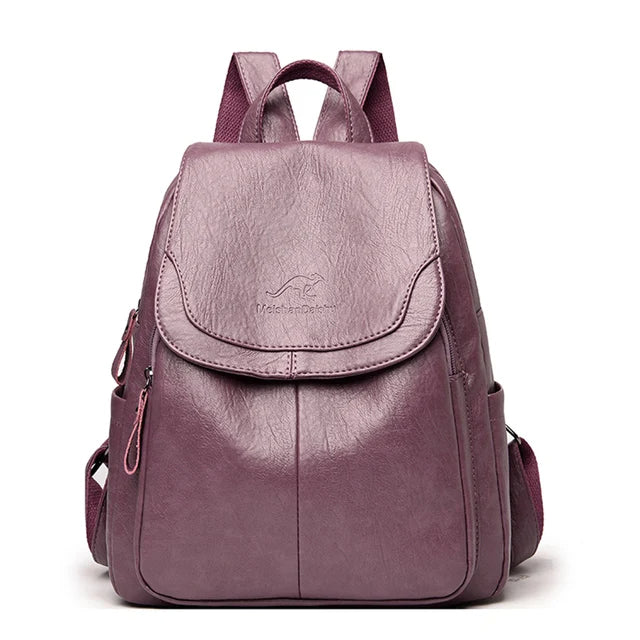 Anti theft Mini Leather Backpack for Women