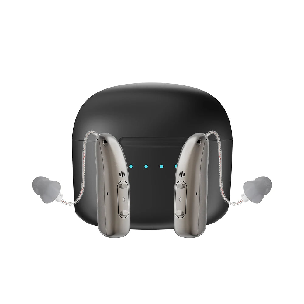 Rechargeable Bluetooth Hearing Aids for Seniors with App Control & 4 Sound Modes