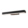 Rectangular Minimalist Waterproof Motion Sensor Black Modern Wall Sconce